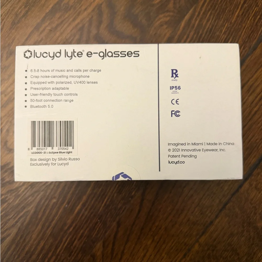New Lucyd Lyte Eclipse Blue Light E-Glasses - Bluetooth Smartglasses